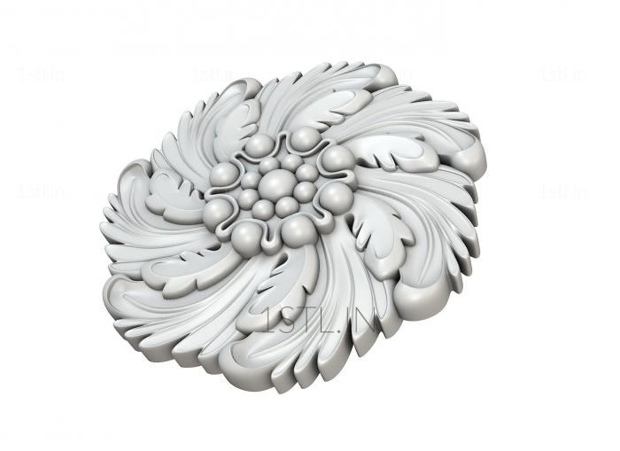 Rozette (RZ_1175) 3D model for CNC machine